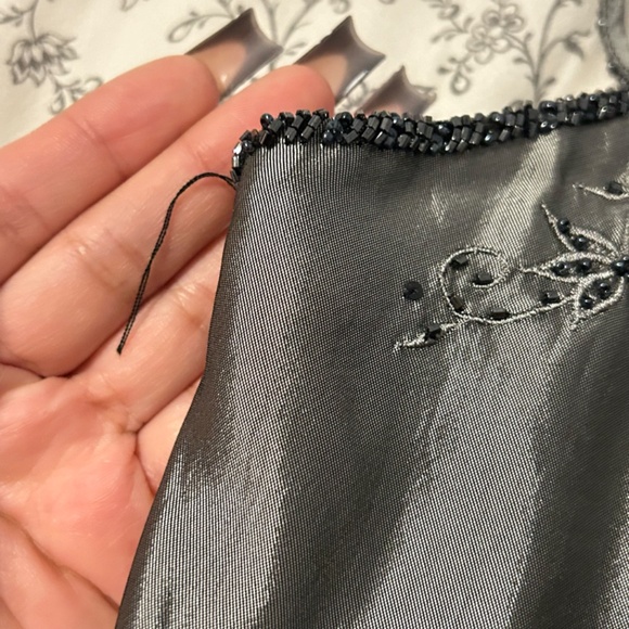 Davids Bridal Silver Embellished Halter Neck Corset Top - Picture 9 of 9